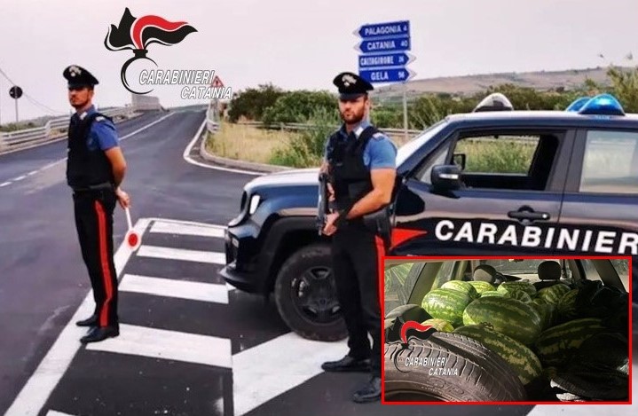 Angurie a “costo zero”, nei guai due ladri catanesi in trasferta su un’auto senza assicurazione