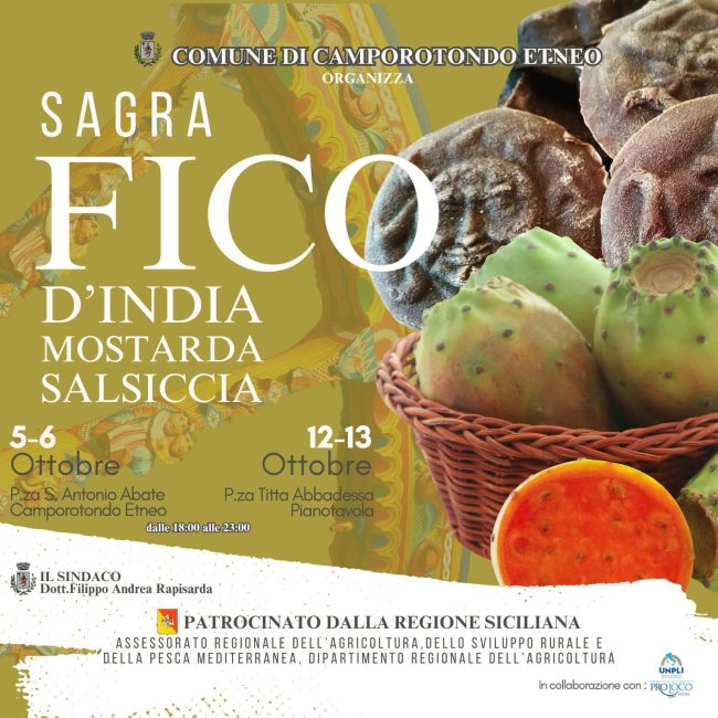 Appuntamento a Camporotondo Etneo per la seconda edizione della “Sagra del Fico d’India, della mostarda e della salsiccia” – LE DATE