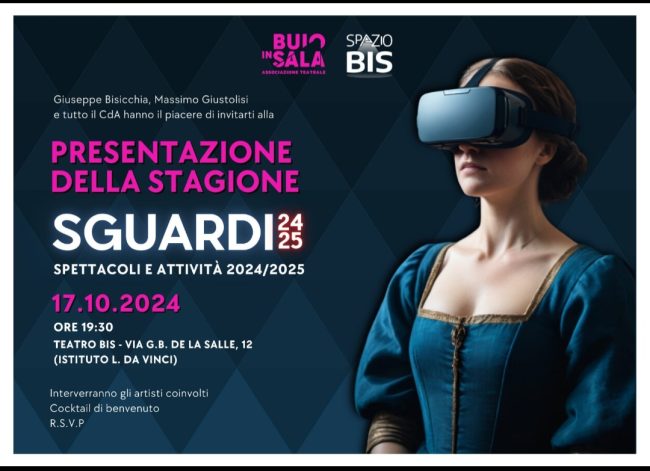 Innovazione e contemporaneità per la terza stagione di “Sguardi” della Compagnia Buio in Sala