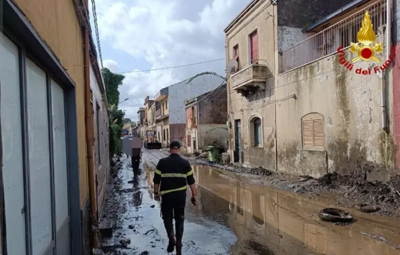 Le conseguenze del nubifragio di oggi nel Catanese