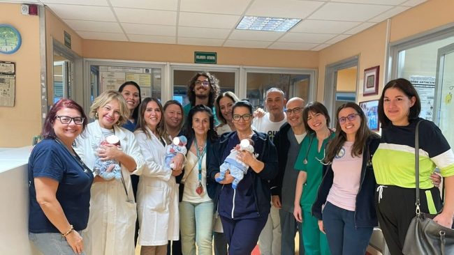 Triplo fiocco azzurro al Policlinico di Messina