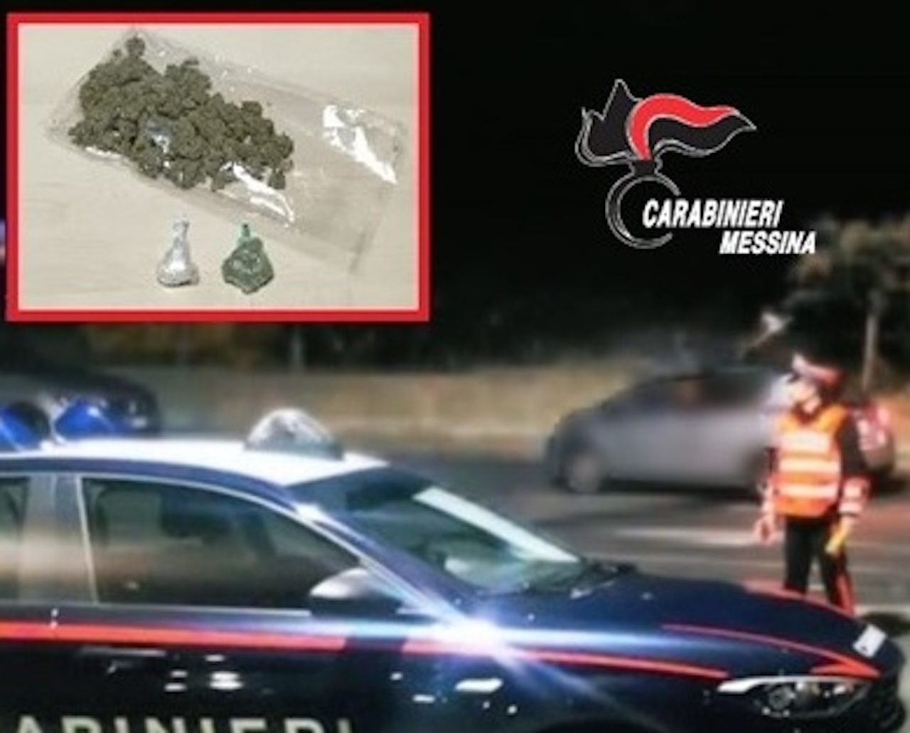 Roccalumera, arrestato catanese con la droga nascosta sotto il sedile posteriore dell’auto