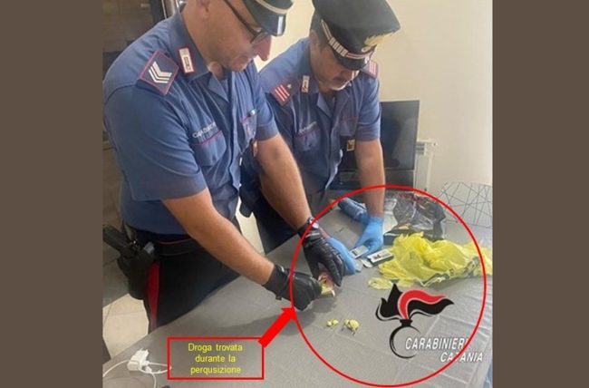 Beccato dai carabinieri pusher incensurato a Zafferana Etnea: arrestato