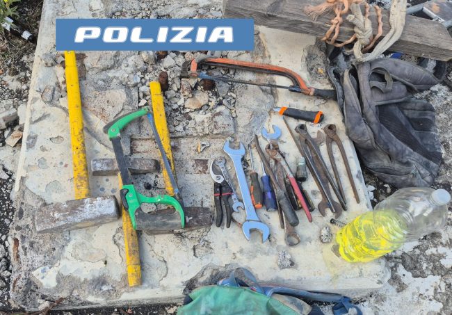 Catania, colpo sventato nell’ex cementificio di via Domenico Tempio. Due arresti