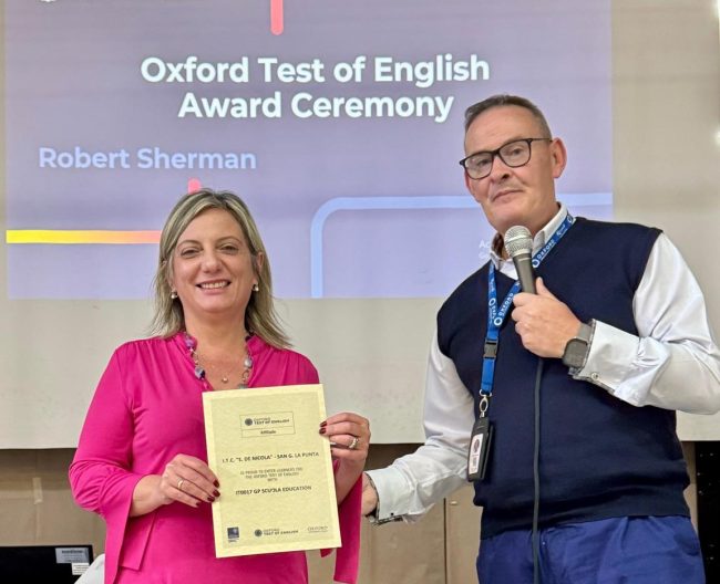 L’I. T. C. “E. De Nicola” di San Giovanni La Punta si qualifica “Oxford Test Centre”, una scuola all’avanguardia
