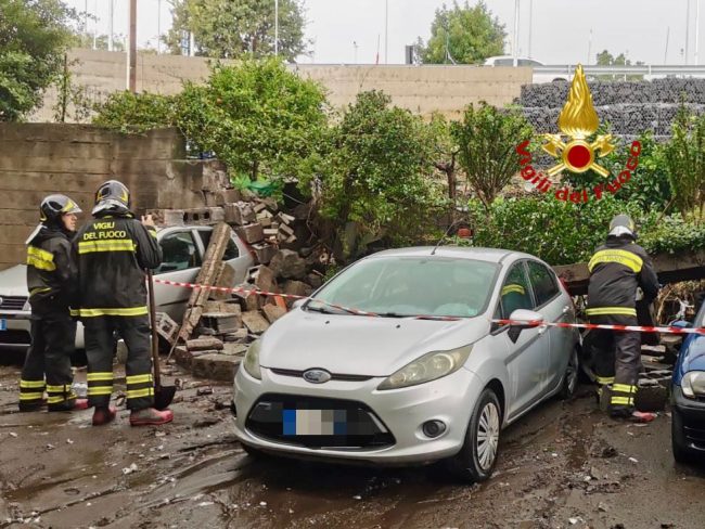 vigili del fuoco catania maltempo