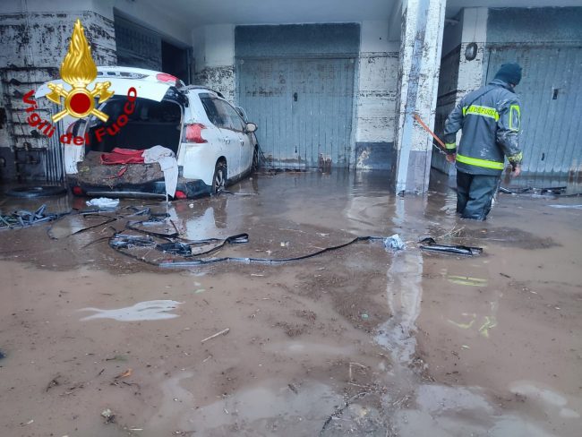 Maltempo a Catania e provincia, il report dei vigili del fuoco