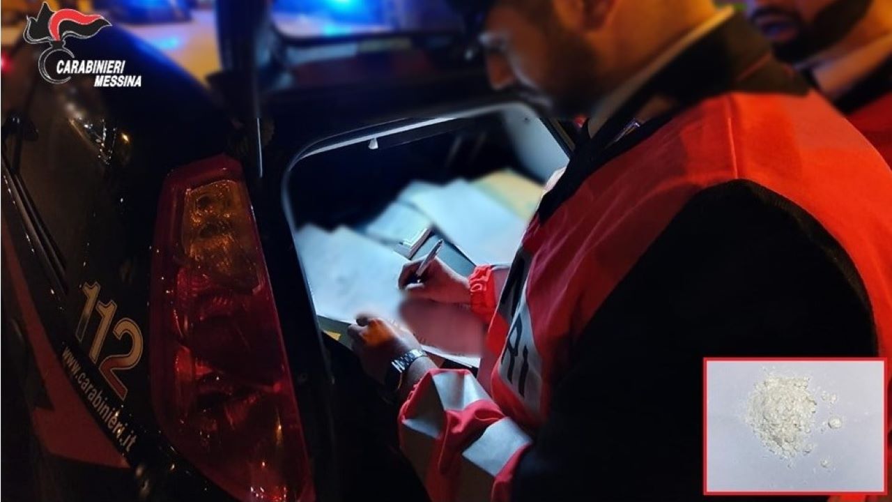 Cocaina in auto, ai domiciliari 37enne di Messina