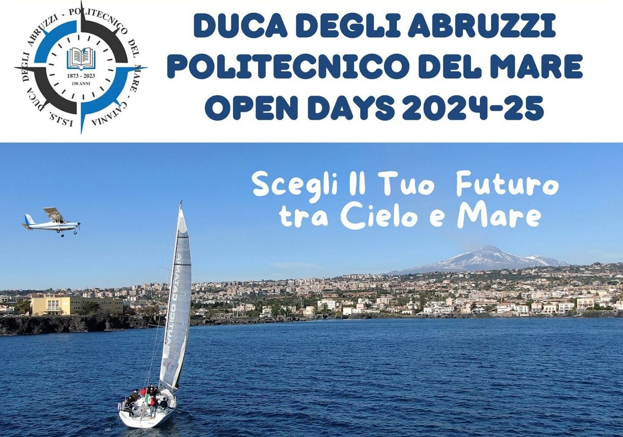 Scegli il tuo futuro tra cielo e mare. Al via gli Open Day al Politecnico del Mare “Duca Degli Abruzzi” di Catania – LE DATE