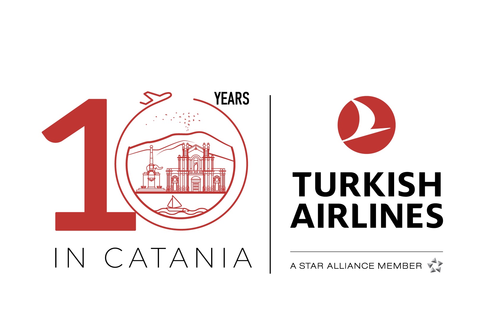 I 10 anni di successi della Compagnia aerea Turkish Airlines nella città di Catania