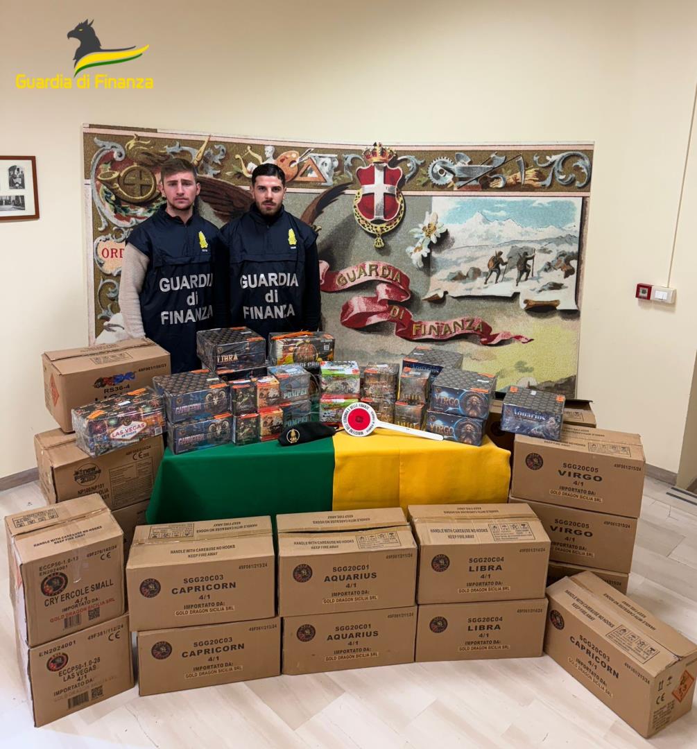 Sequestrati oltre 330 kg di fuochi d’artificio illeciti a Scicli