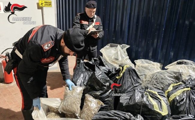 Trovato deposito di droga a Catania, scatta la caccia ai responsabili