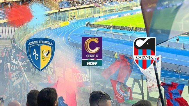 FINALE Audace Cerignola – Catania 2-0: tra fumogeni e blackout rossazzurro