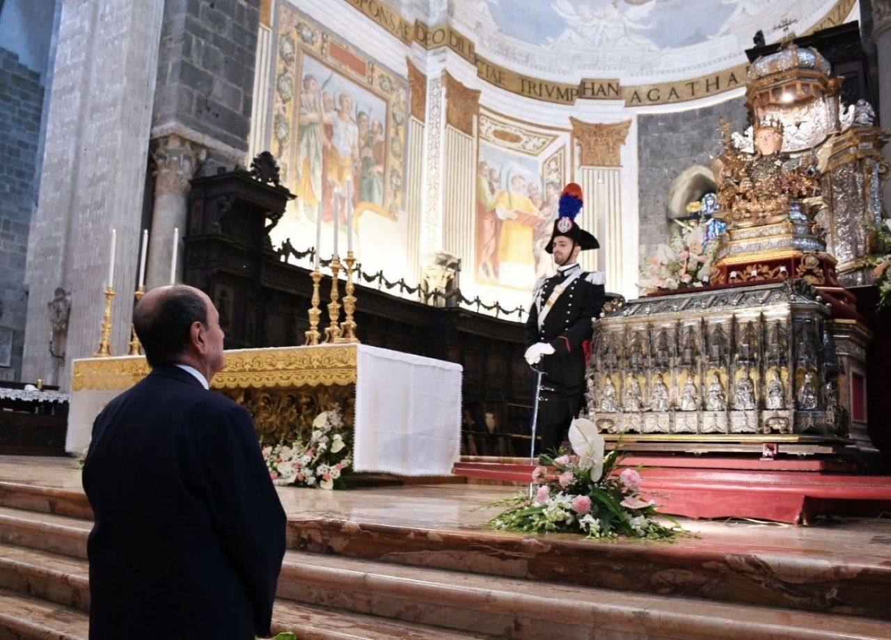 Festa di Sant’Agata, Schifani al pontificale: “Impegnati per un futuro migliore in Sicilia”