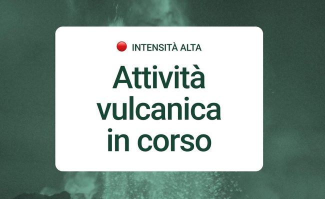 Eruzione Etna, sospese le attività di volo in arrivo all’aeroporto di Catania