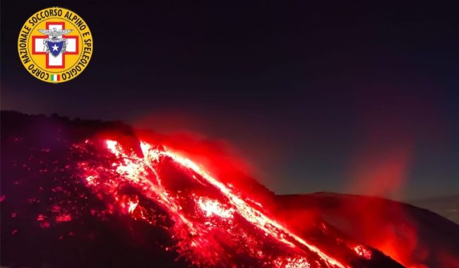 Colata lavica sull’Etna, le raccomandazioni del Servizio Alpino
