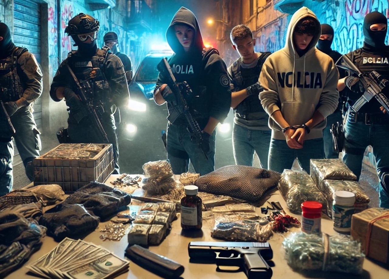 Maxi operazione in Italia contro criminalità giovanile: 142 giovani denunciati, sequestrate armi e droga. Coinvolta la Sicilia