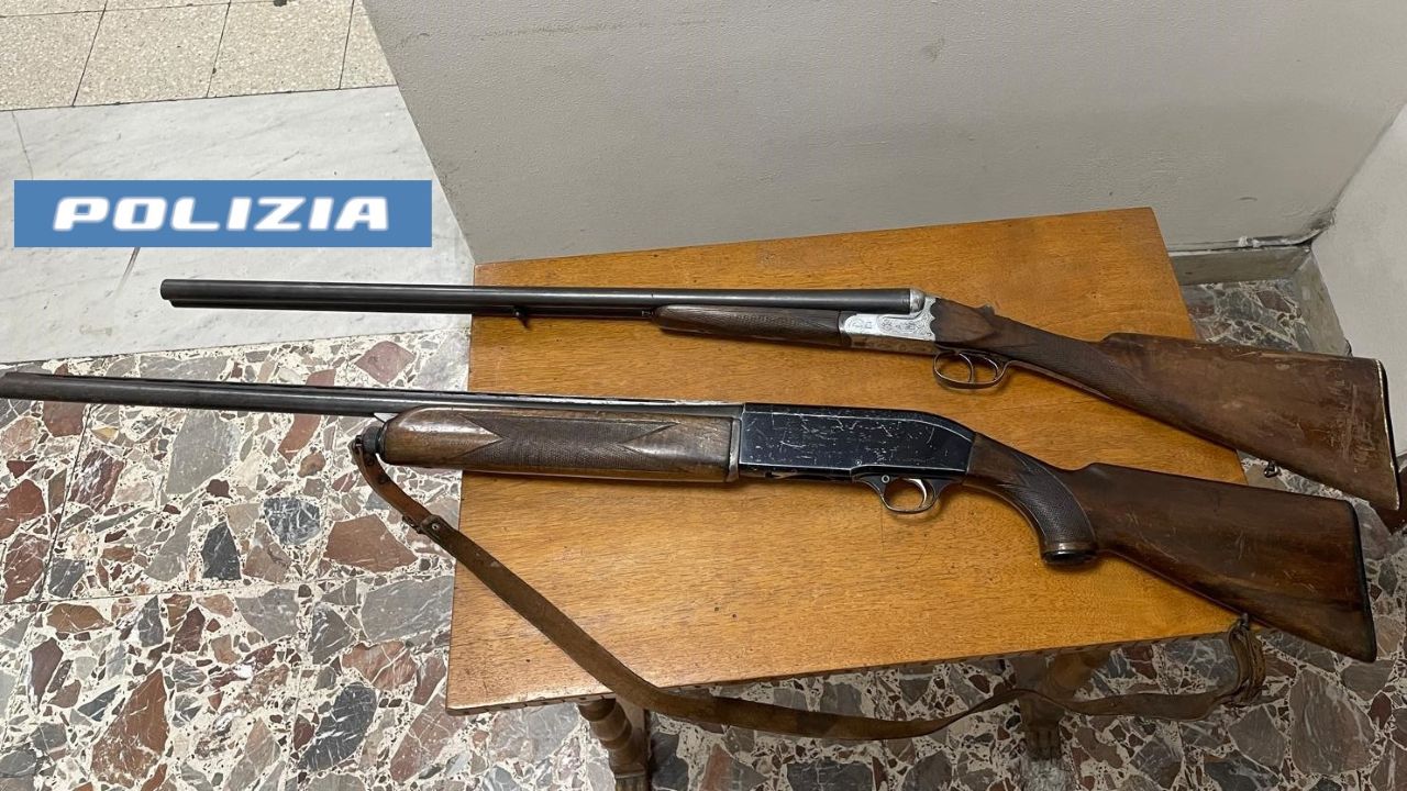 Acireale, guai per un 48enne che deteneva due fucili del padre defunto