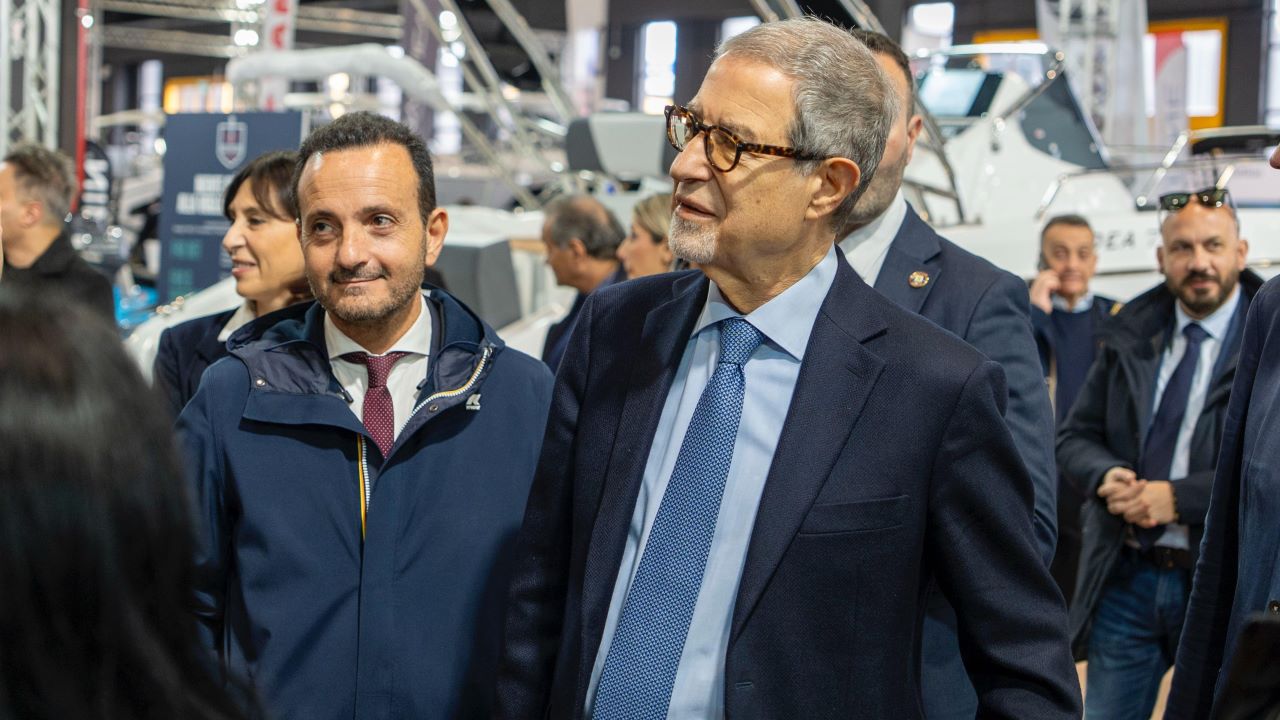 Il ministro Musumeci in visita al Nauta 2025: “Settore marittimo sarà traino della nostra economia”