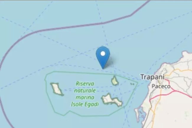 Egadi, scossa di terremoto di magnitudo 4.0