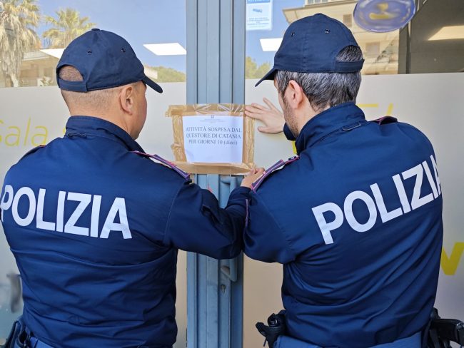 Minori in un centro scommesse di Acireale: licenza sospesa per dieci giorni