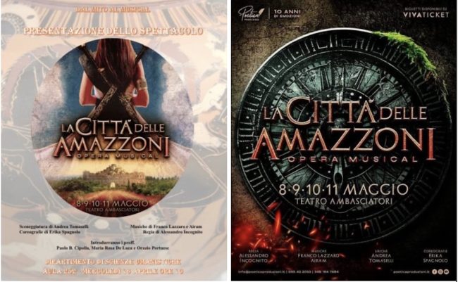 “Dal Mito al Musical”: al Dipartimento di Scienze Umanistiche l’evento dedicato a La città delle Amazzoni
