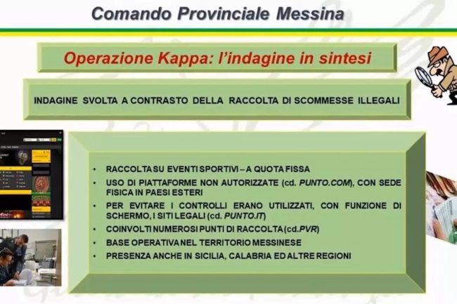 Messina, maxi-operazione contro le scommesse illegali: 22 misure cautelari