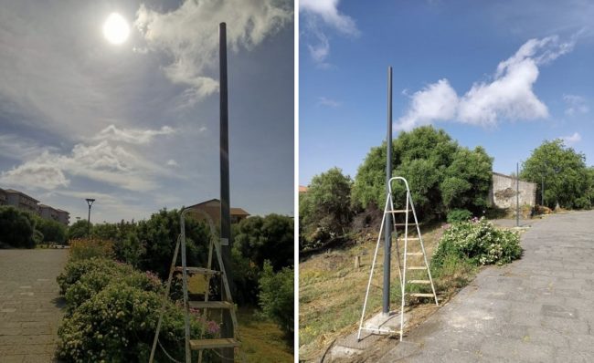 Rubati i faretti solari al Parco degli Ulivi di Catania