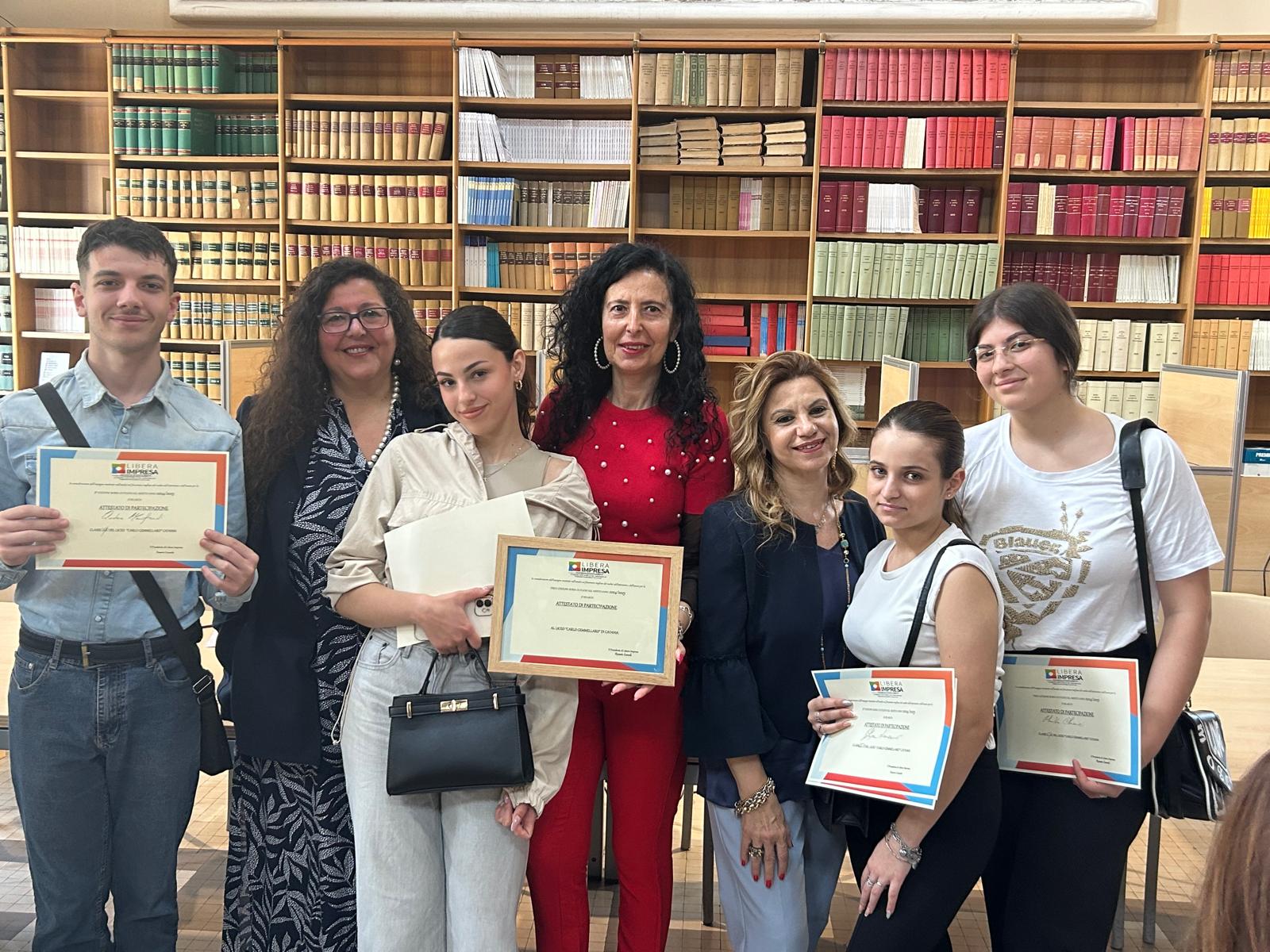 L’Istituto Gemmellaro protagonista nella consegna degli attestati del progetto “Borsa di Studio” di Libera Impresa
