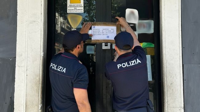 Catania, chiuso un centro scommesse in via Plebiscito