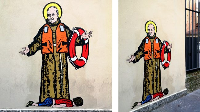 “Franciscus – The Hope”: Il murale che grida il dolore dei migranti e l’eredità di Papa Francesco