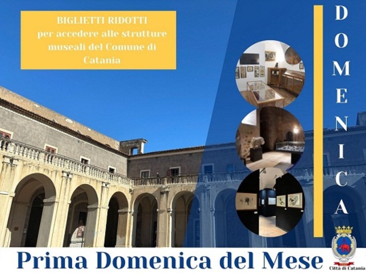 Oggi ingressi a tariffa ridotta nei musei e nei siti culturali di Catania