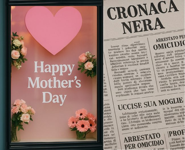 Fiori e regali in vetrina, crepe nell’anima: il paradosso della maternità oltre il marketing