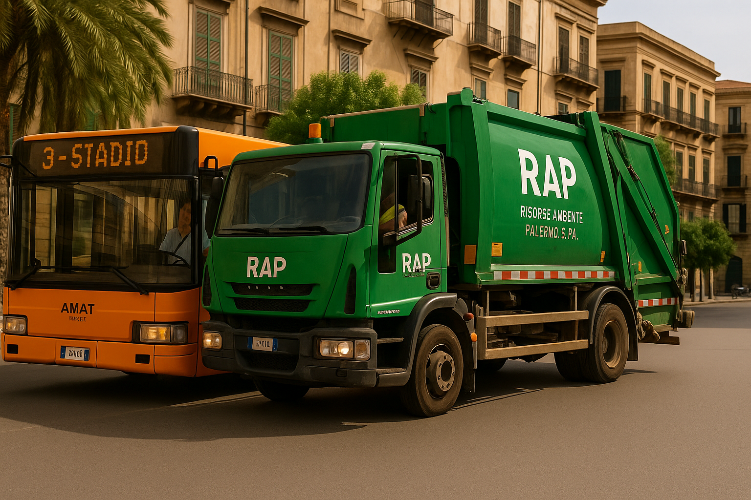 Palermo, AGCM boccia Rap e Amat: raccolta rifiuti e trasporti pubblici tra i peggiori in Italia
