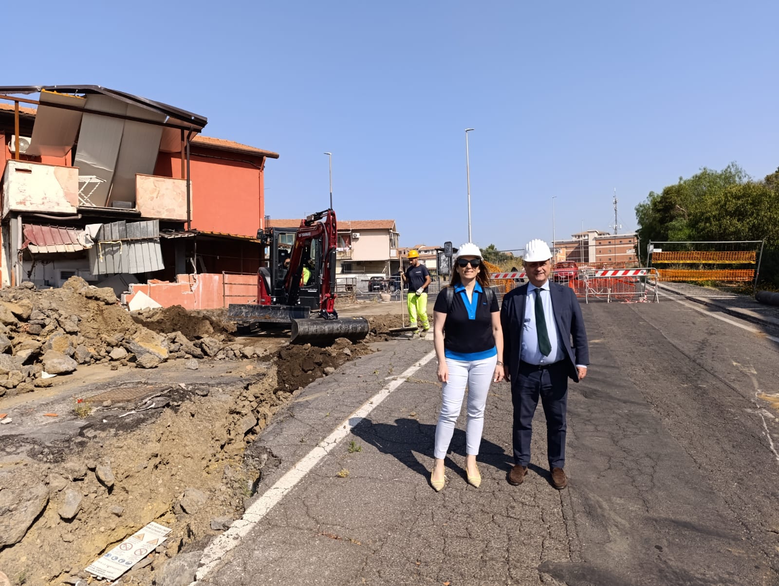 Via Galermo verso la riapertura al traffico: sopralluogo di Catania Rete Gas