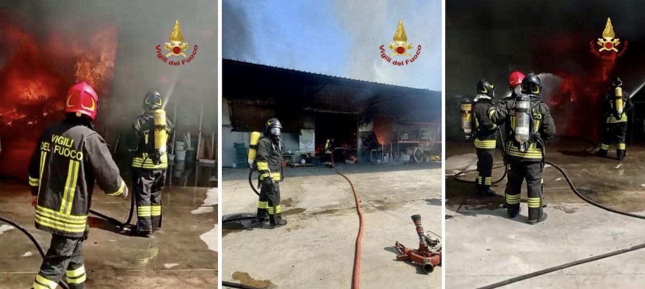 Incendio in un agriturismo del Catanese