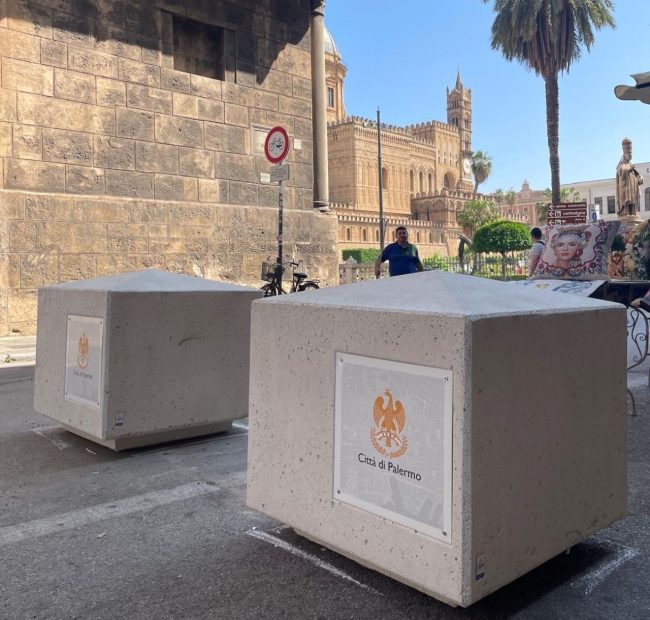 Palermo, nuovi dissuasori antiterrorismo a protezione delle aree pedonali del centro storico