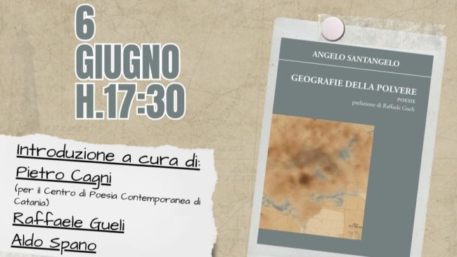 “Geografie della polvere”, quando la poesia cerca un approdo. Presentata la nuova raccolta di Angelo Santangelo