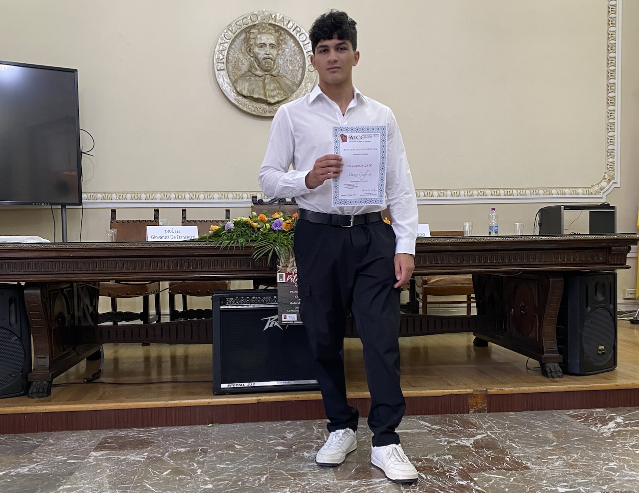 Prestigioso riconoscimento per lo studente Marzio Giuffrida del Liceo “Nicola Spedalieri” di Catania