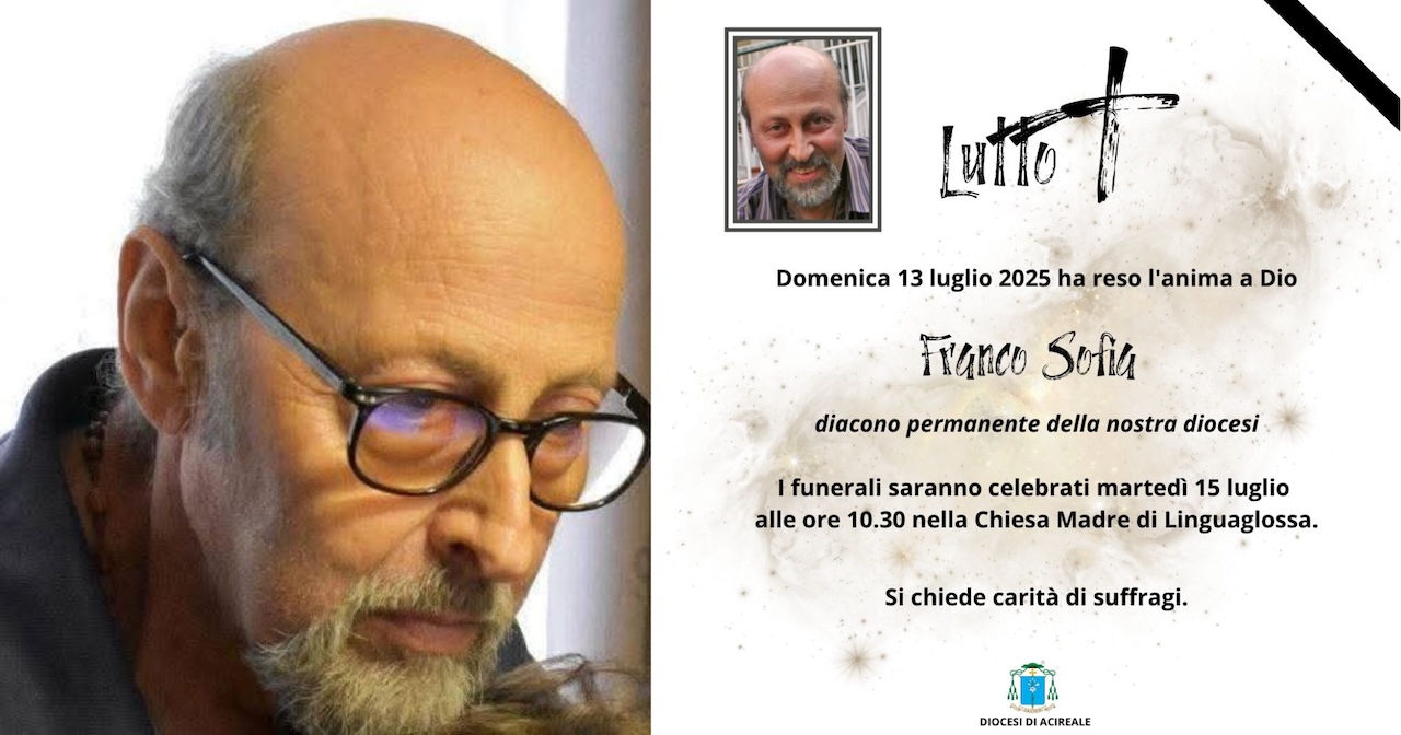 Diocesi di Acireale a lutto: è morto il diacono Franco Sofia. Una vita al servizio della Chiesa e dei più deboli