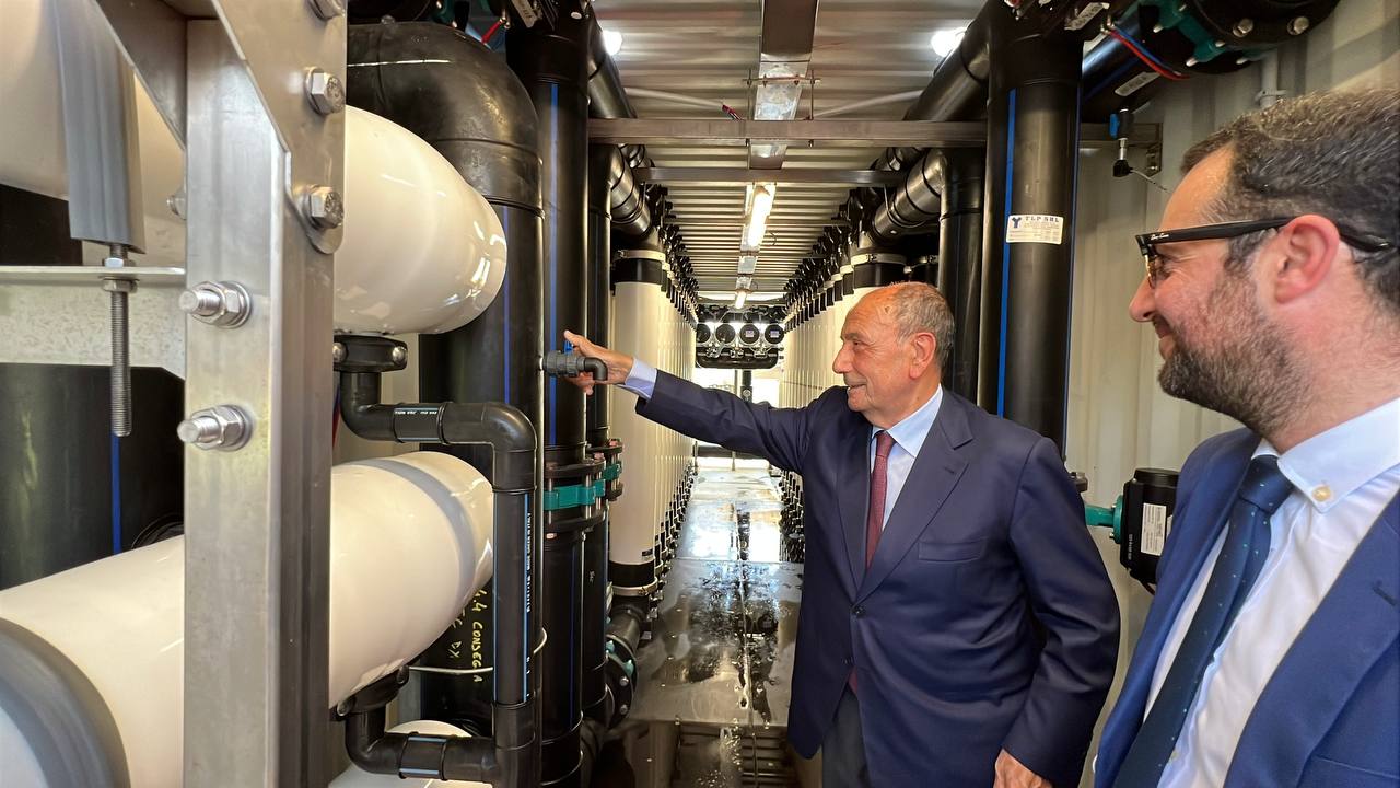 Dissalatori, il sopralluogo di Schifani a Porto Empedocle