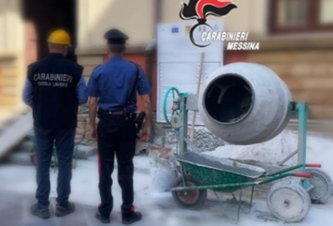Controlli a un cantiere edile nel Messinese: multe per oltre 15mila euro