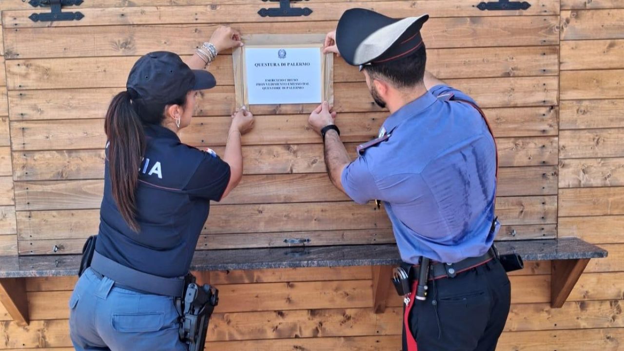 Chiuso un locale nel Palermitano in seguito a una violenta ribellione
