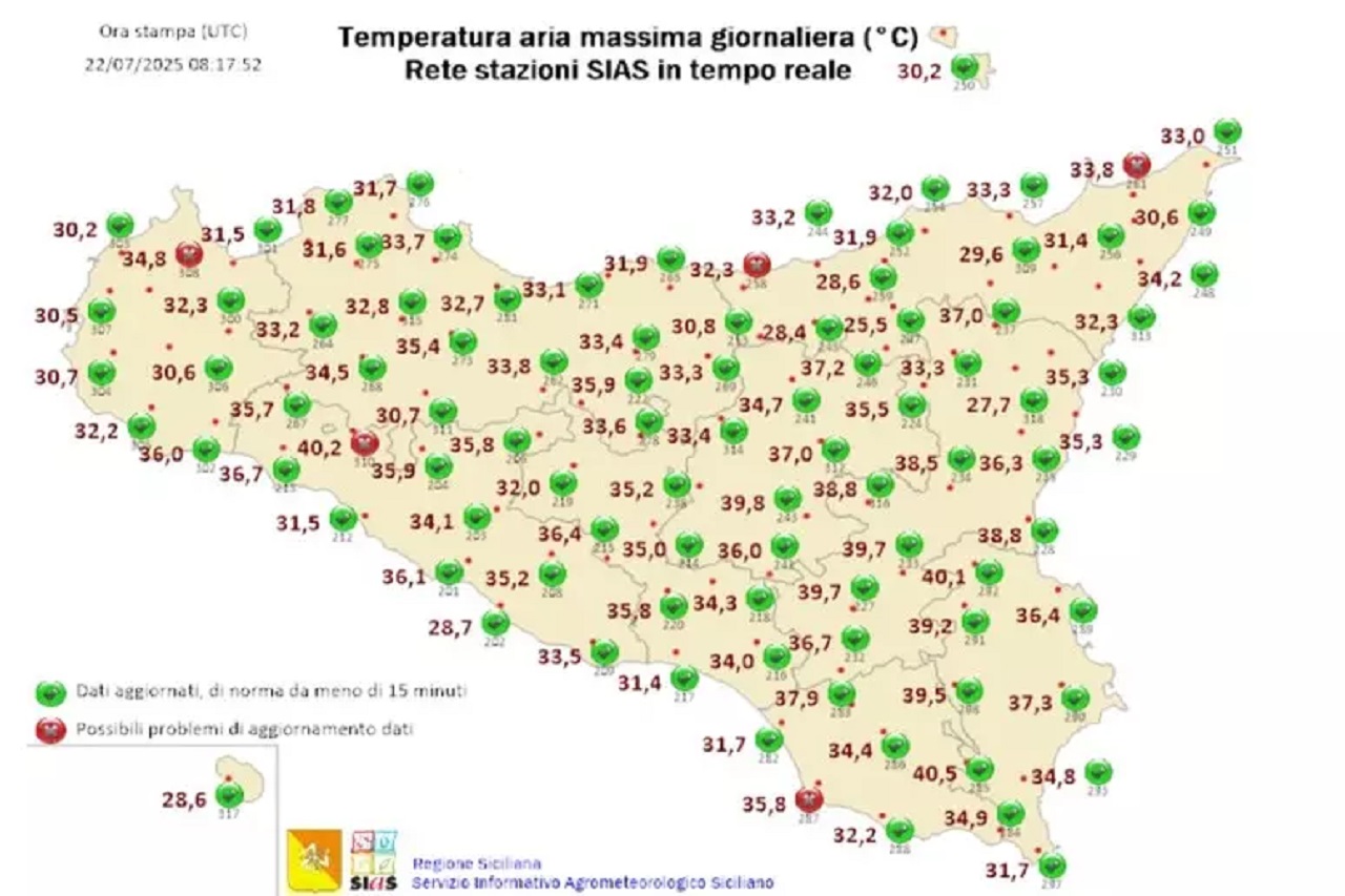 Altro giorno, altra ondata di calore in Sicilia: superati i 45 gradi