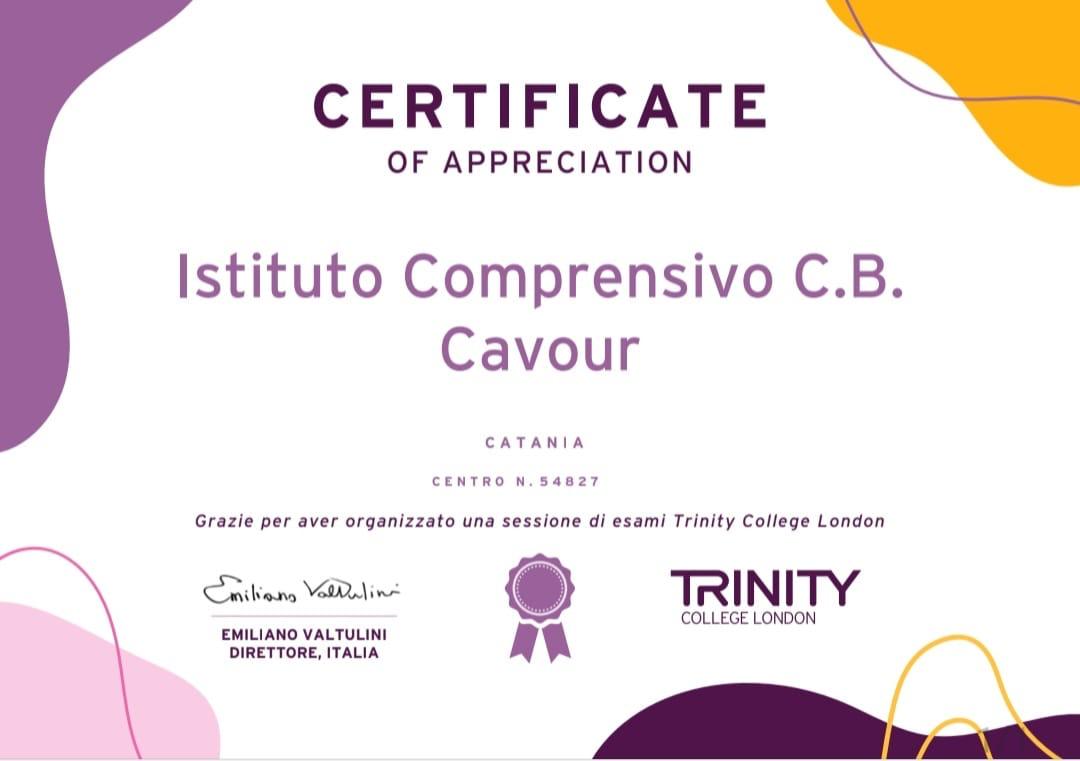Certificazione Internazionale di Musica Trinity all’Istituto Comprensivo ad Indirizzo Musicale “Cavour” di Catania