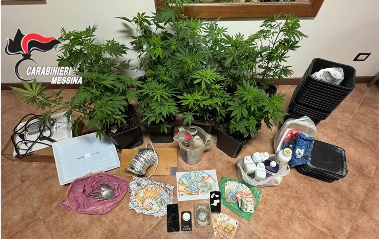 Coltivavano cannabis e spacciavano cocaina e hashish: 4 arresti a Giardini Naxos