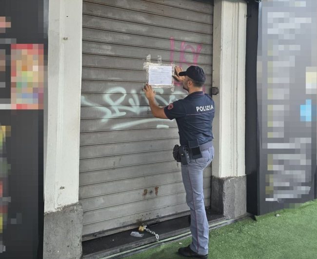 Catania, chiuso chiosco-bar in via VI Aprile: abituale ritrovo di pregiudicati