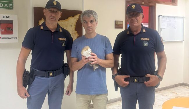 Siracusa, la polizia ferroviaria salva un barbagianni ferito