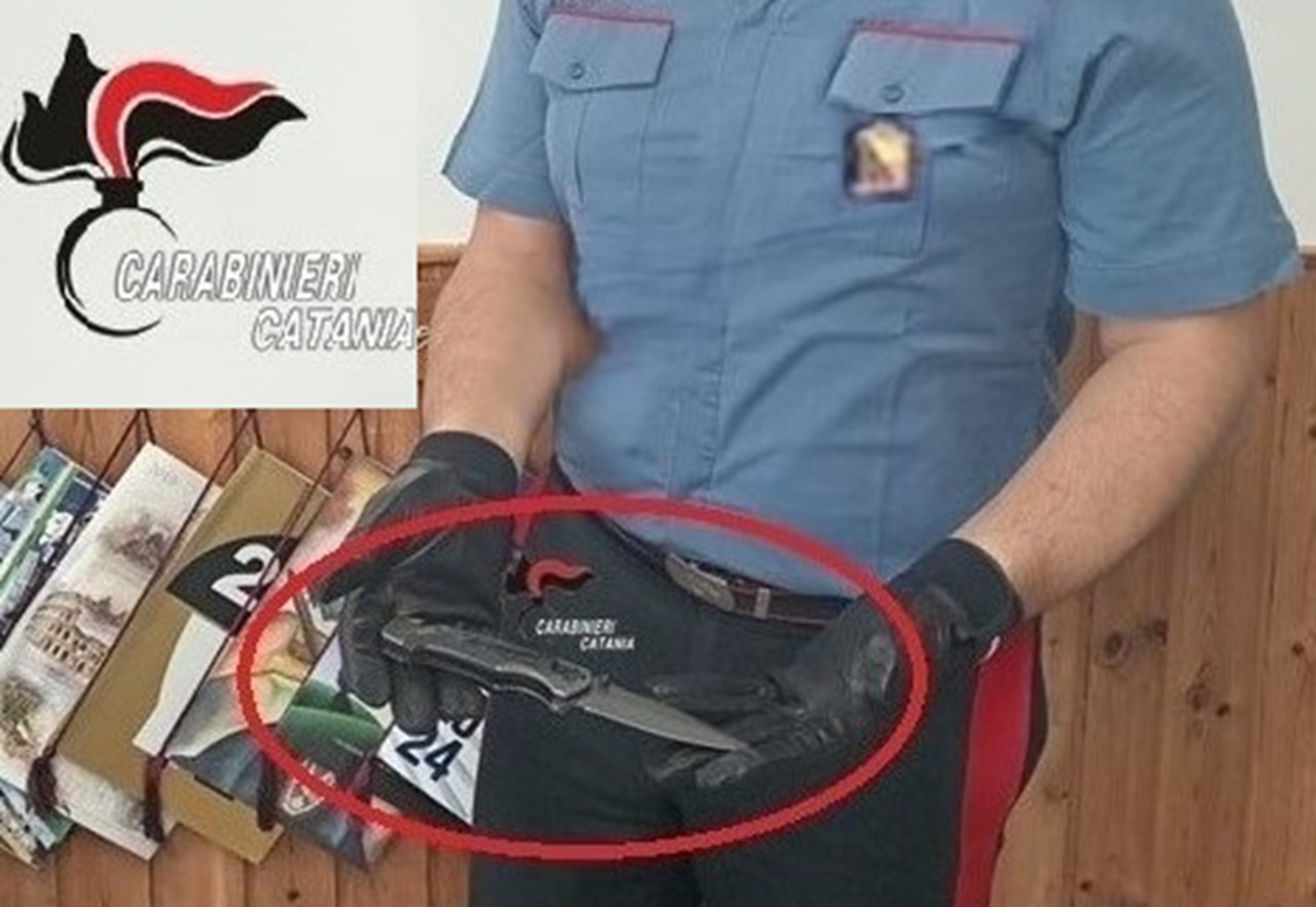 Belpasso, 21enne denunciato: aveva un coltello a serramanico nel borsello