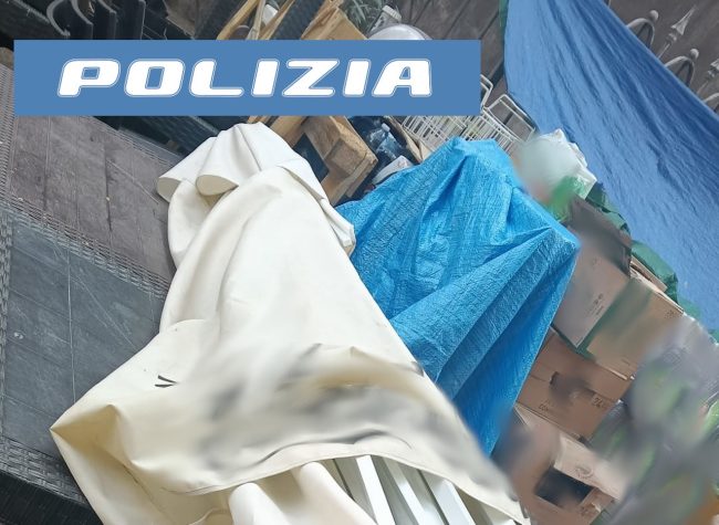 Catania, ruba ombrellone di una enoteca per metterlo nel suo chiosco-bar: denunciato